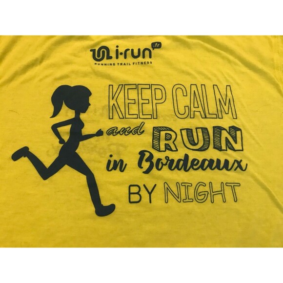 Marathon de Bordeaux FR Night Running Clique Yellow Reflective Shirt Women's, M - Picture 4 of 7